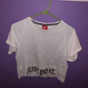 NIKE White crop top